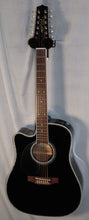 Load image into Gallery viewer, Takamine EF381DX LH Deluxe 12 String Dreadnought Cutaway Left-Handed Acoustic Electric Guitar Gloss Black with gig-case