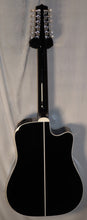 Load image into Gallery viewer, Takamine EF381DX LH Deluxe 12 String Dreadnought Cutaway Left-Handed Acoustic Electric Guitar Gloss Black with gig-case