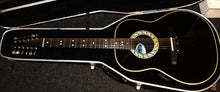 Load image into Gallery viewer, Ovation Model 1755 Custom Balladeer Black Acoustic Electric Guitar Left-Handed (conversion) with case used