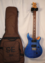 Load image into Gallery viewer, PRS Paul Reed Smith SE Custom 24 Blue Sapphire electric guitar with gig bag used