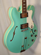 Load image into Gallery viewer, Epiphone Riviera Turquoise Finish Frequensator Tailpiece Semi-Hollow Body Electric Guitar with TKL hard case 1997 Made in Korea Peerless Factory