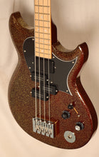 Load image into Gallery viewer, Reverend Mike Watt Wattplower Mark II Gloss Root Beer Sparkle Short Scale Electric Bass Roasted Maple Fingerboard