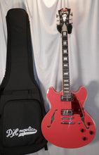 Load image into Gallery viewer, D'Angelico Premier DC Fiesta Red Double Cutaway Semi-Hollow Stop-Bar Tailpiece w/ gig bag DAPDCFRCSCB