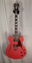 Load image into Gallery viewer, D'Angelico Premier DC Fiesta Red Double Cutaway Semi-Hollow Stop-Bar Tailpiece w/ gig bag DAPDCFRCSCB