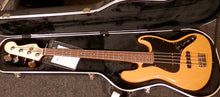 Load image into Gallery viewer, Fender 60th Anniversary American Jazz Bass Butterscotch Blonde Rosewood FB electric bass with case used 2006