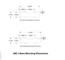 Load image into Gallery viewer, Joe Barden Engineering (JBE Pickups) J-Style 5 String JB5 Bass Pickup Set
