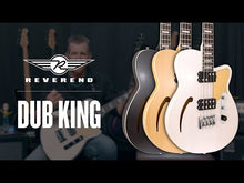Load and play video in Gallery viewer, Reverend Dub King Trans White 4-string Semi-Hollow Short Scale Electric Bass NEW