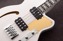Load image into Gallery viewer, Reverend Dub King Trans White 4-string Semi-Hollow Short Scale Electric Bass NEW