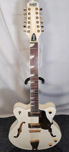 Load image into Gallery viewer, Eastwood Classic 12 - White 12-string Semi-Hollow Body Electric Guitar with gig bag used