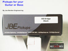 Load image into Gallery viewer, Joe Barden Engineering (JBE Pickups) HB Bridge Black Humbucker