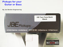 Load image into Gallery viewer, Joe Barden Engineering (JBE Pickups) HB T/T N BLK Two-Tone Humbucker Neck Pickup Black