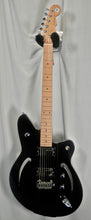 Load image into Gallery viewer, Reverend AirSoinc W Midnight Black Semi Hollow Thru-Body F Holes w/ WIlkinson Trem