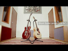 Load and play video in Gallery viewer, Guild Jumbo Junior Acoustic Electric Bass Antique Blond Satin