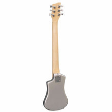 Load image into Gallery viewer, Hofner HCT-SH-SBT-O Shorty Travel Electric Guitar Metallic Silver with gig bag