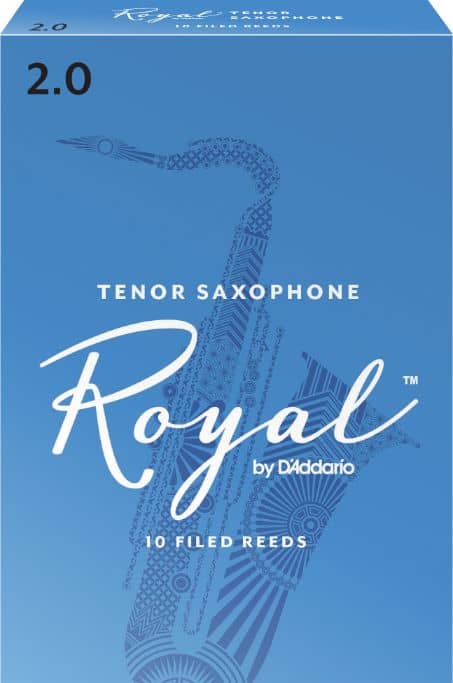 Rico Royal Tenor Saxophone Reeds Strength 2.0 (10 pack filed)