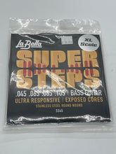 Load image into Gallery viewer, La Bella Super Step XL Scale Ultra Responsive Exposed Cores Stainless Steel Round Wound Bass Strings
