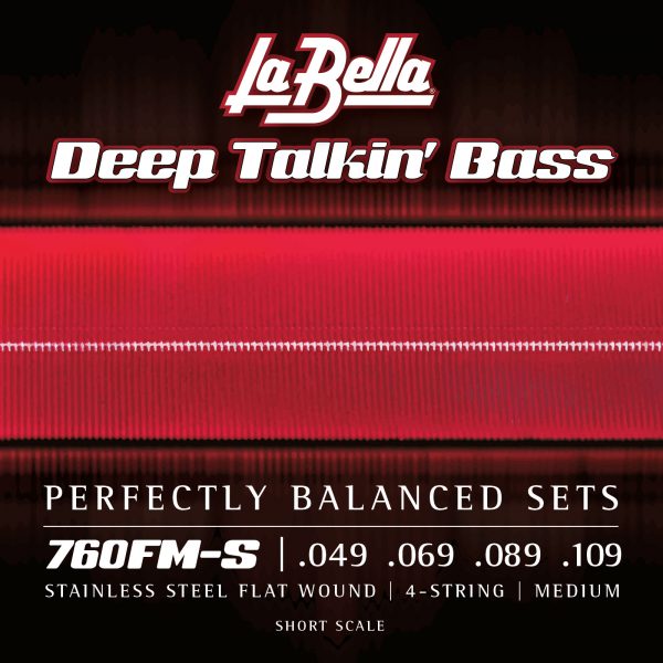 La Bella 760FM-S Deep Talkin’ Bass Flats – Medium 49-109, Short Scale