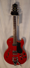 Load image into Gallery viewer, DeArmond Starfire Special Transparent Red Semi-Hollow Electric Guitar with Vibrato Tailpiece used
