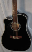 Load image into Gallery viewer, Takamine EF381DX LH Deluxe 12 String Dreadnought Cutaway Left-Handed Acoustic Electric Guitar Gloss Black with gig-case
