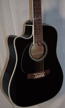 Load image into Gallery viewer, Takamine EF381DX LH Deluxe 12 String Dreadnought Cutaway Left-Handed Acoustic Electric Guitar Gloss Black with gig-case
