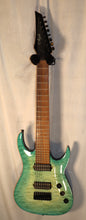 Load image into Gallery viewer, Agile Septor 827 27" Scale 8-String Electric Guitar Ocean Blue Burst Quilt used
