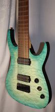 Load image into Gallery viewer, Agile Septor 827 27" Scale 8-String Electric Guitar Ocean Blue Burst Quilt used
