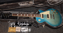 Load image into Gallery viewer, Epiphone Traditional Pro IV Les Paul Worn Pacific Blue with case used
