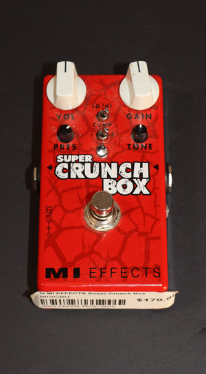 MI Effects Super Crunch Box V1 distortion guitar effect pedal used