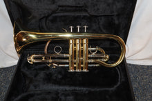 Load image into Gallery viewer, JZ Music Cornet Gold Lacquer with case + Bach 5C mouthpiece used
