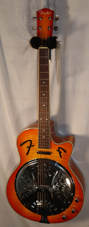 Fender FR50CE Cutaway Acoustic Electric Resonator Guitar used Recently Setup with new strings