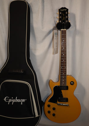 Epiphone Les Paul Special Left-Handed P90s TV Yellow electric guitar with gig bag used Lefty