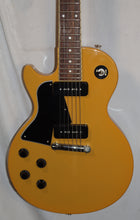 Load image into Gallery viewer, Epiphone Les Paul Special Left-Handed P90s TV Yellow electric guitar with gig bag used Lefty
