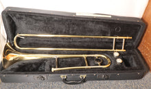 Load image into Gallery viewer, Unbranded Student Trombone with case and 2 mouthpieces used
