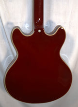 Load image into Gallery viewer, D'Angelico Excel DC Tour Wine Red Double Cutaway Semi Hollow Electric Guitar with gig bag used
