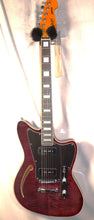 Load image into Gallery viewer, Radix Jarvis Telemaster Flame Purple semi-hollow electric guitar with gig bag used
