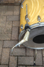 Load image into Gallery viewer, Slingerland 3-piece drum set 22&quot;/16&quot;/13&quot; Satin Gold Flame with hi-hat stand LOCAL PICKUP vintage 1960s
