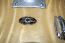 Load image into Gallery viewer, Slingerland 3-piece drum set 22&quot;/16&quot;/13&quot; Satin Gold Flame with hi-hat stand LOCAL PICKUP vintage 1960s

