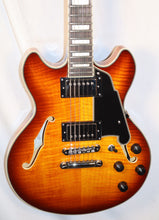 Load image into Gallery viewer, D&#39;Angelico Premier Mini DC Semi-hollowbody Electric Guitar with gig bag used Dark Iced Tea Burst
