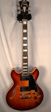 Load image into Gallery viewer, D&#39;Angelico Premier Mini DC Semi-hollowbody Electric Guitar with gig bag used Dark Iced Tea Burst
