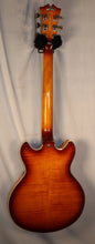 Load image into Gallery viewer, D&#39;Angelico Premier Mini DC Semi-hollowbody Electric Guitar with gig bag used Dark Iced Tea Burst
