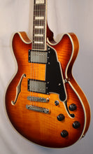 Load image into Gallery viewer, D&#39;Angelico Premier Mini DC Semi-hollowbody Electric Guitar with gig bag used Dark Iced Tea Burst

