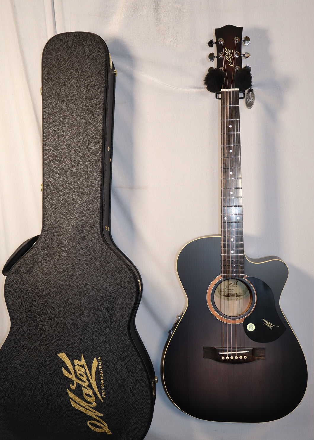 Maton Performer 808 Slim Body Cutaway Acoustic Electric Guitar Ghost Black Finish NEW