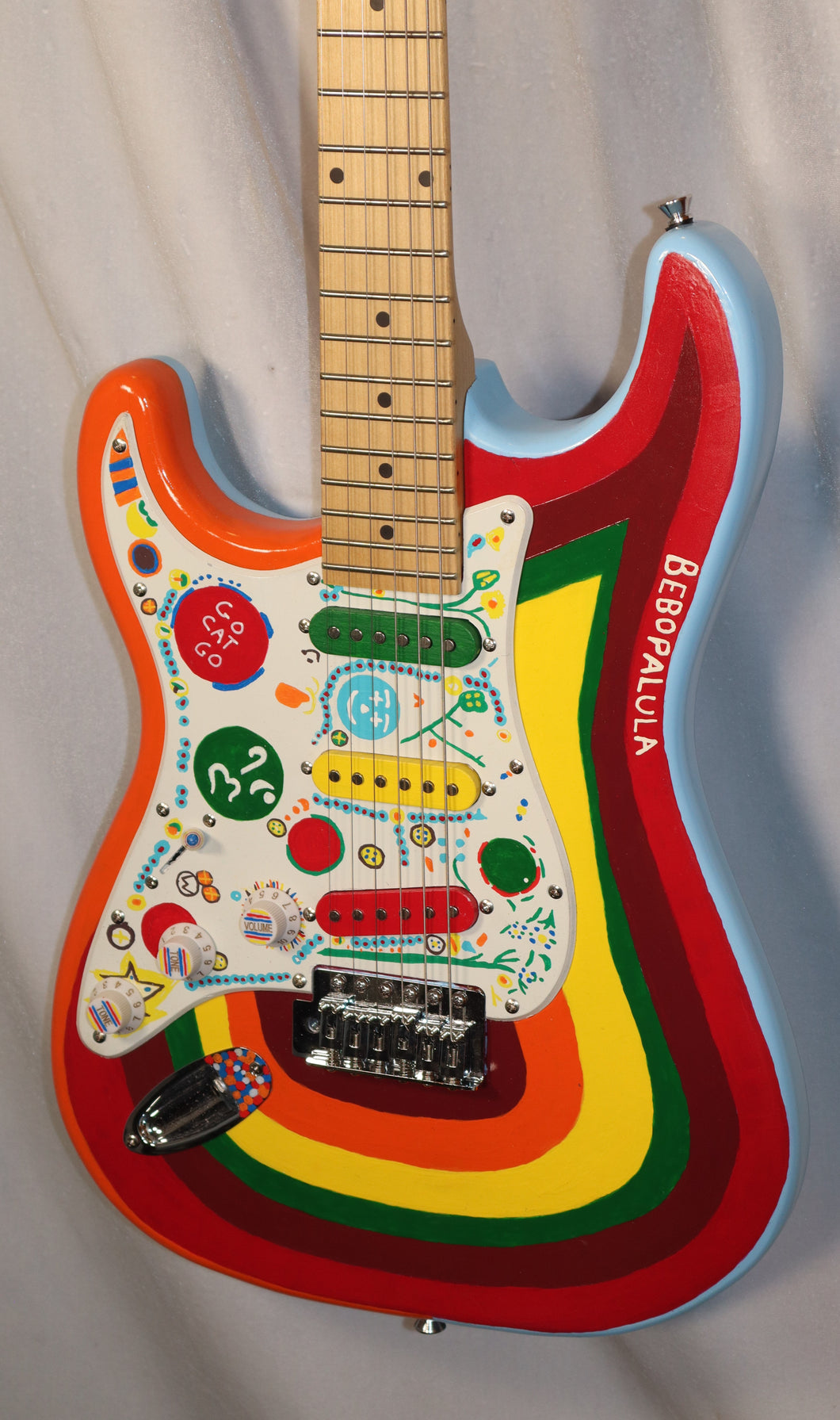 Unbranded Rocky Bebopalula Tribute HandMade Copy of George Harrison Rocky Guitar Left-Handed Lefty