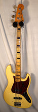 Load image into Gallery viewer, Fender Jazz Bass Olympic White Maple Fingerboard with original case 1971 vintage ALL ORIGINAL
