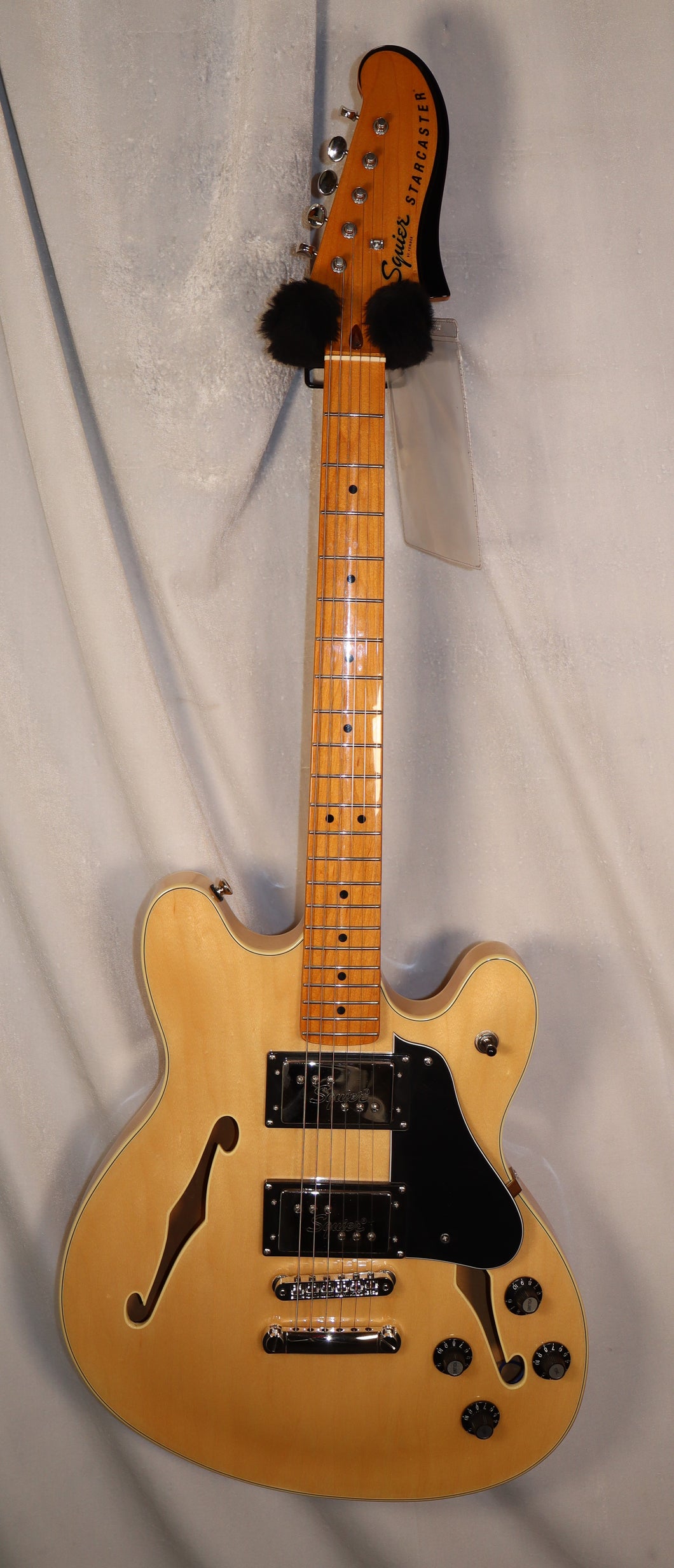 Squier by Fender Starcaster Natural Gloss Finish Semi-Hollow Electric Guitar used