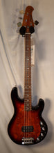 Load image into Gallery viewer, Sterling by MusicMan StingRay Spalted Maple 3-Color Sunburst 4-string electric bass ST-RAY34SM-3TS-R2 used Recently Setup for Optimal Playability
