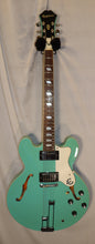 Load image into Gallery viewer, Epiphone Riviera Turquoise Finish Frequensator Tailpiece Semi-Hollow Body Electric Guitar with TKL hard case 1997 Made in Korea Peerless Factory
