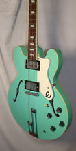 Load image into Gallery viewer, Epiphone Riviera Turquoise Finish Frequensator Tailpiece Semi-Hollow Body Electric Guitar with TKL hard case 1997 Made in Korea Peerless Factory
