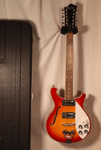 Load image into Gallery viewer, Harley Benton RB-612CS Classic Series 12-string Semi-Hollow Electric Guitar Cherry Sunburst with case used Ric Copy
