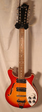 Load image into Gallery viewer, Harley Benton RB-612CS Classic Series 12-string Semi-Hollow Electric Guitar Cherry Sunburst with case used Ric Copy
